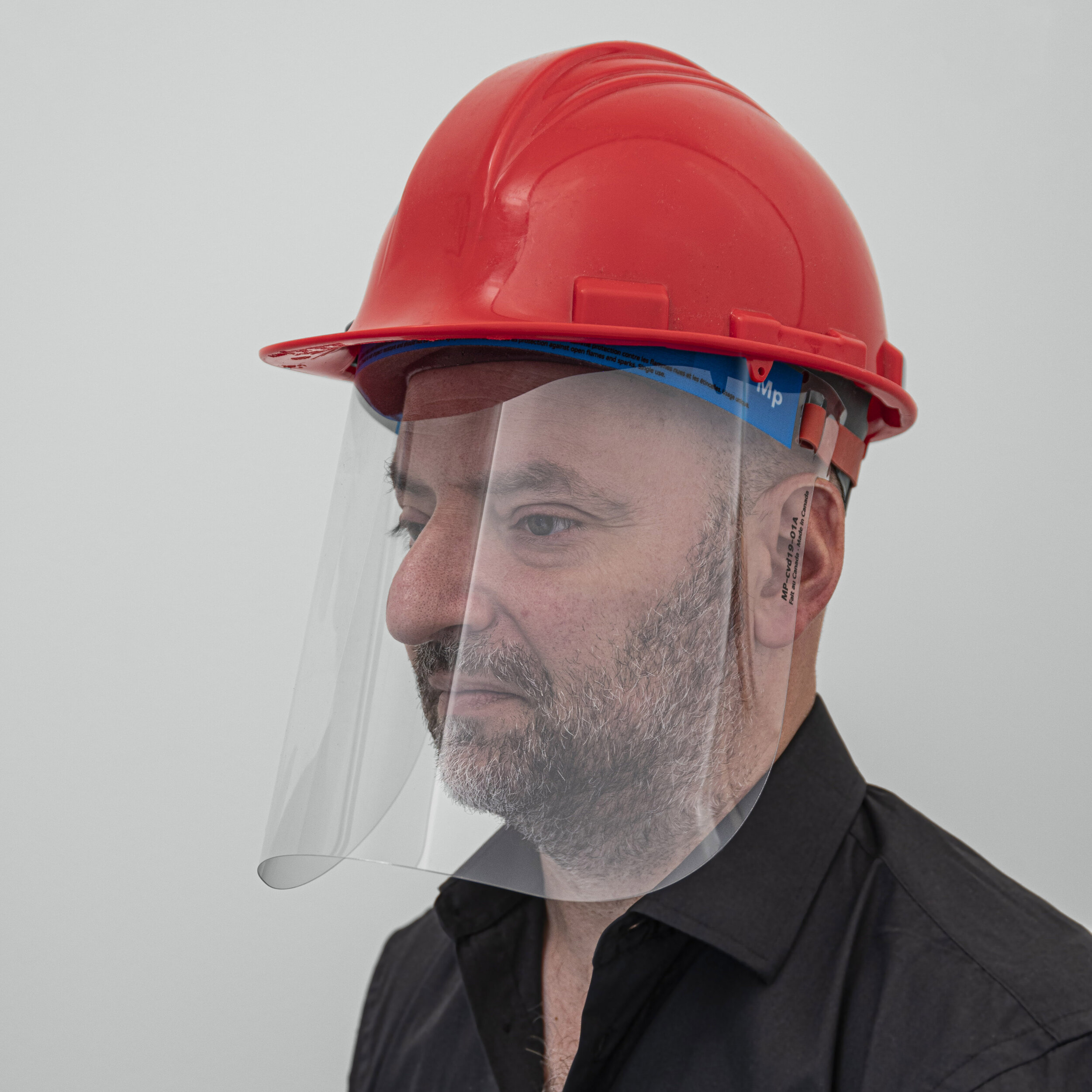 Face Shield for construction helmet with clip