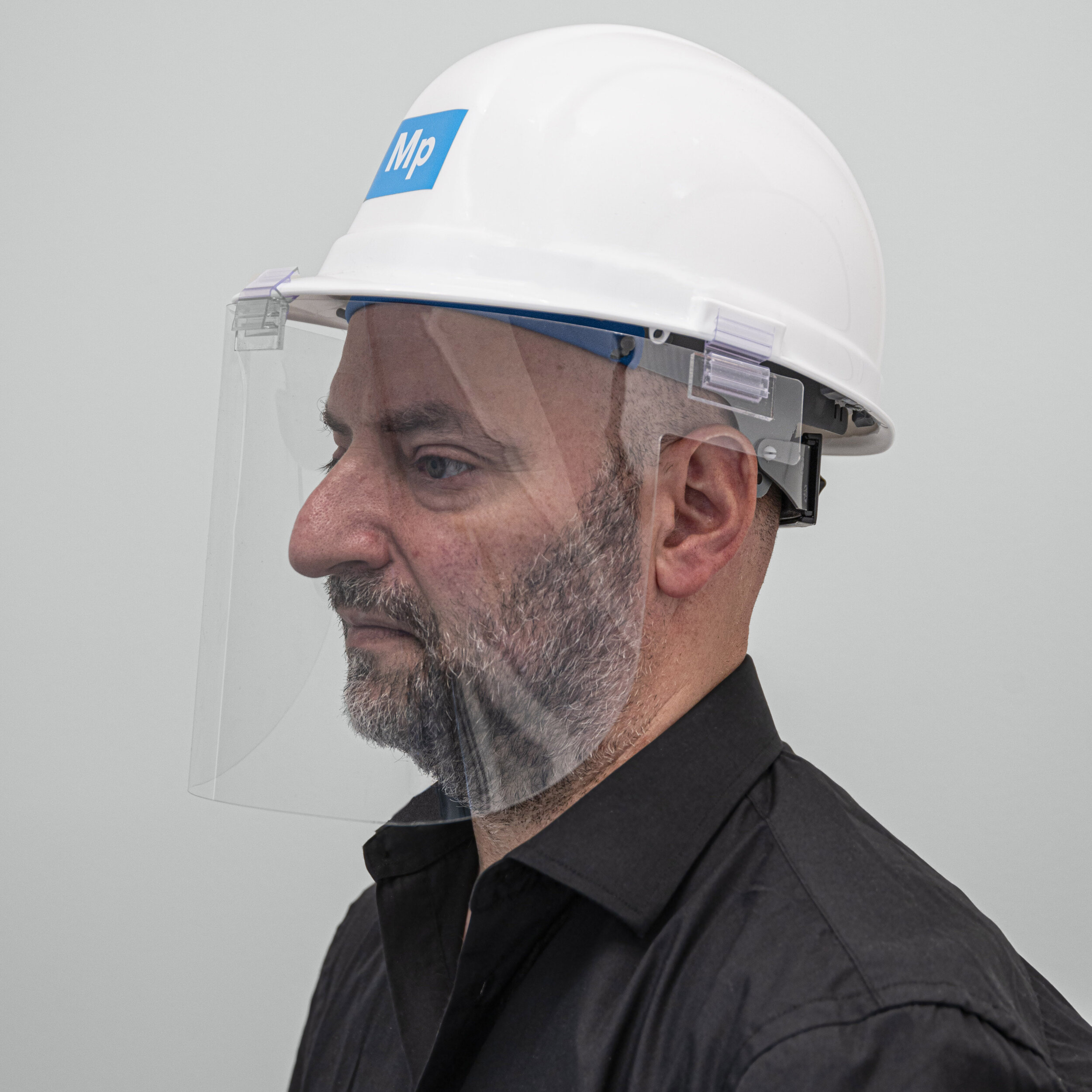Face Shield for construction helmet with clip