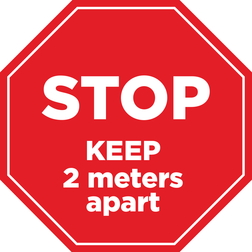 Keep 2 meters apart
