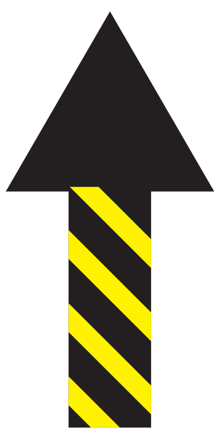 Flèche noire et jaune